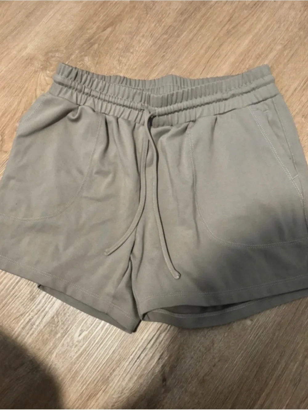 Cynthia Rowley Light Gray Athletic Drawstring Shorts